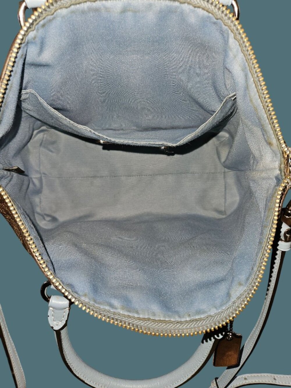 Coach Mini Emma Monogram Signature Canvas Top Handle Satchel Crossbody Bag - Picture 14 of 16